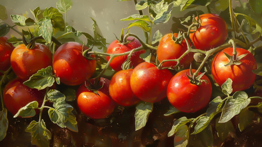 Récolte de tomates